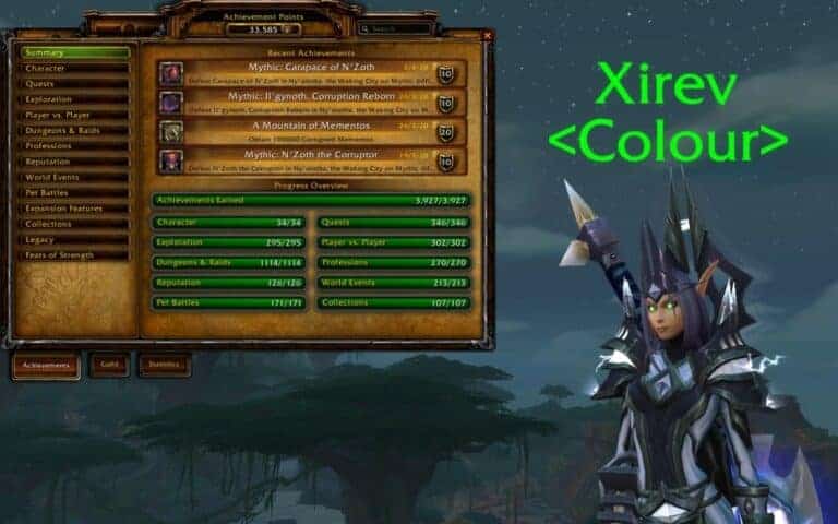 Xirev Earns Every Battle for Azeroth Achievement