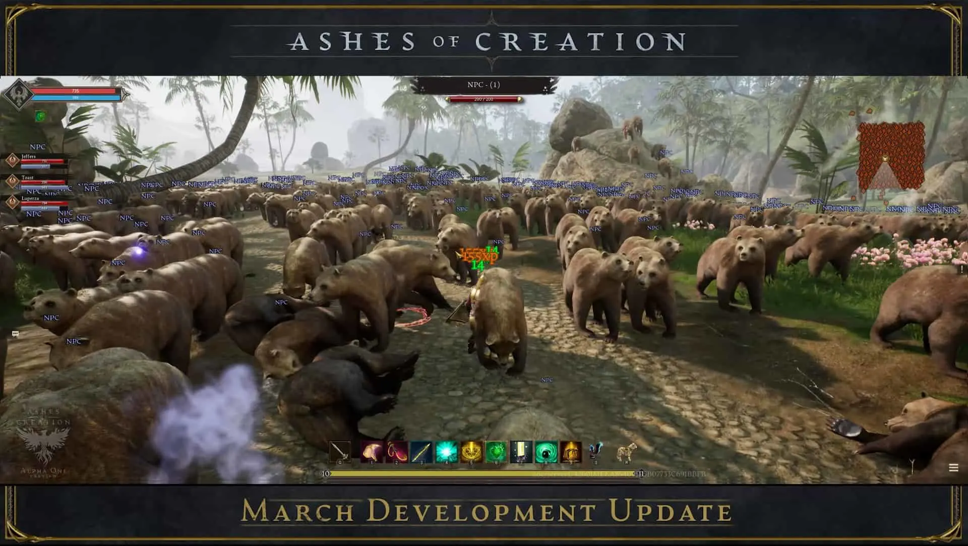 Ashes of Creation Team Fights More Than 1000 Bears In March Update 3