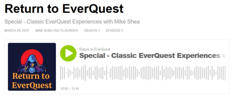 Everquest Podcast “Return To Everquest” Talks D&D And Old-School EQ Memories With Mike Shea aka Sly Flourish