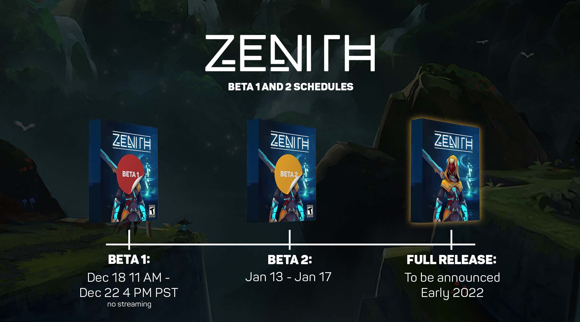 VRMMO Zenith Posts Full Beta Schedule