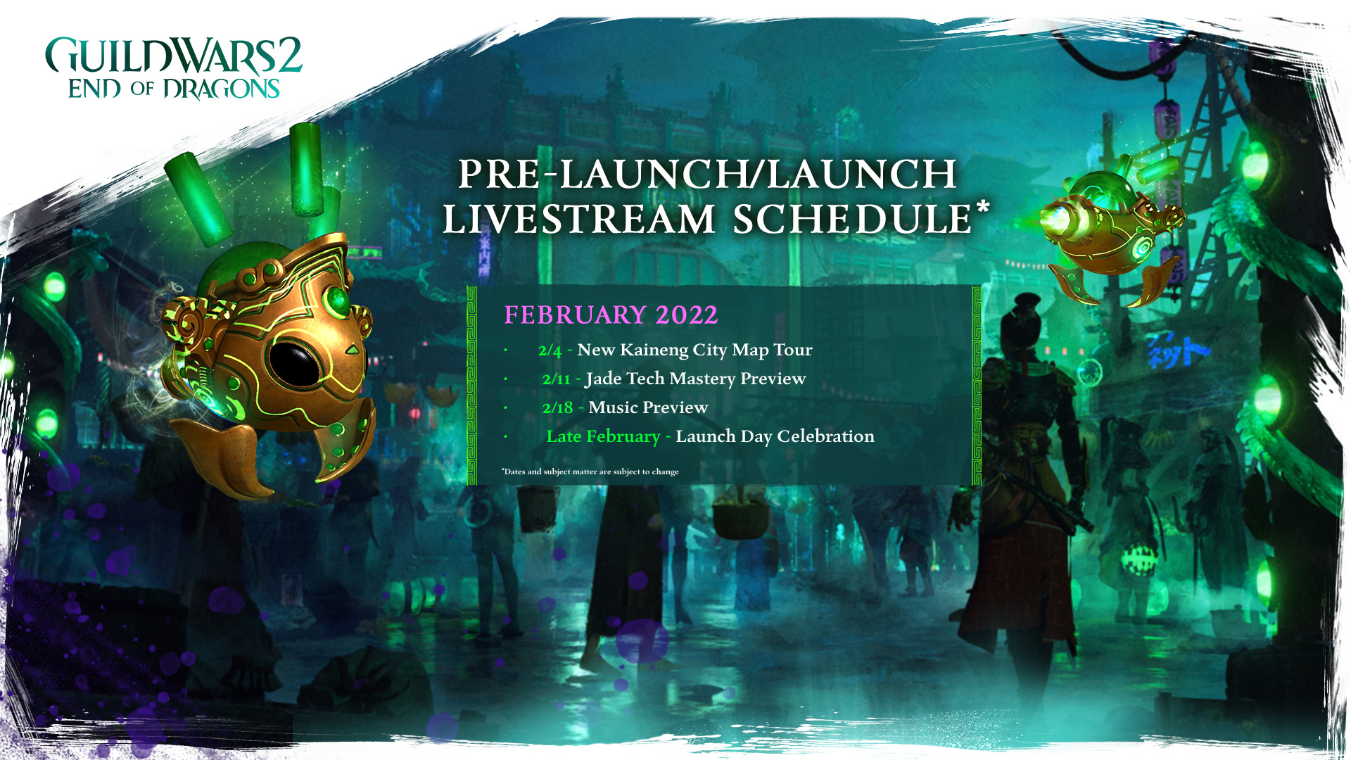 Guild Wars 2 Release Launch Schedule for End of Dragons