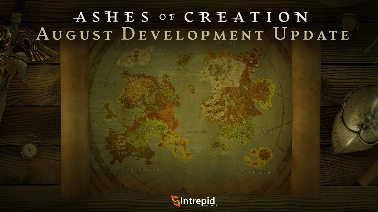 Ashes of Creation Shows Off New World Map, Updates to Nodes & Caravans, and Shares Art from the Forest Environment 3