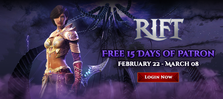 RIFT Online Offers Free 15-Day Patron Passes for All Players